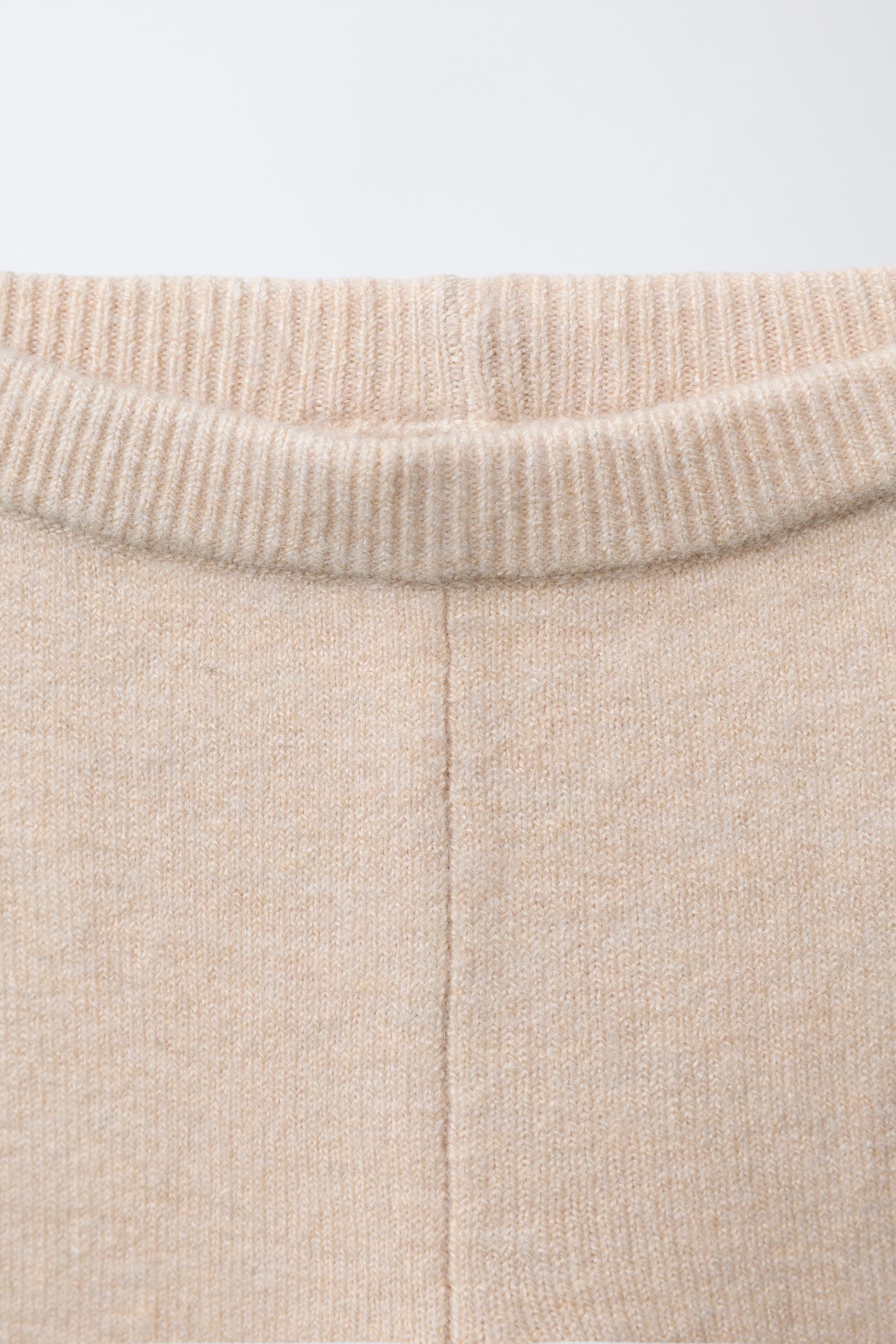 LACE TRIM KNIT LEGGINGS